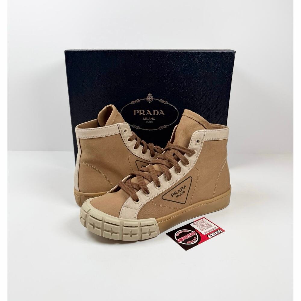 Size 9UK/10US - Prada Brown Nylon High Top